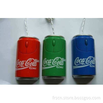 Promotional Gift Mouse Coca Cola Can Wired Gift Mouse 